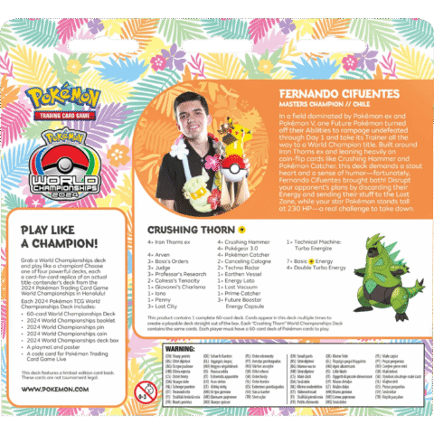 2024 Pokémon World Championships Deck – Iron Thorns [Fernando Cifuentes, Honolulu Edition]